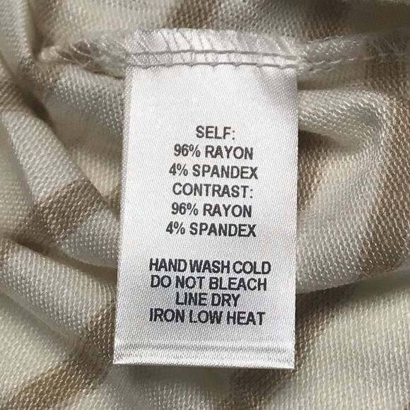 Lulus Tan Striped Ultra Soft Cropped Balloon Sleeve Top N0445 - Picture 7 of 8